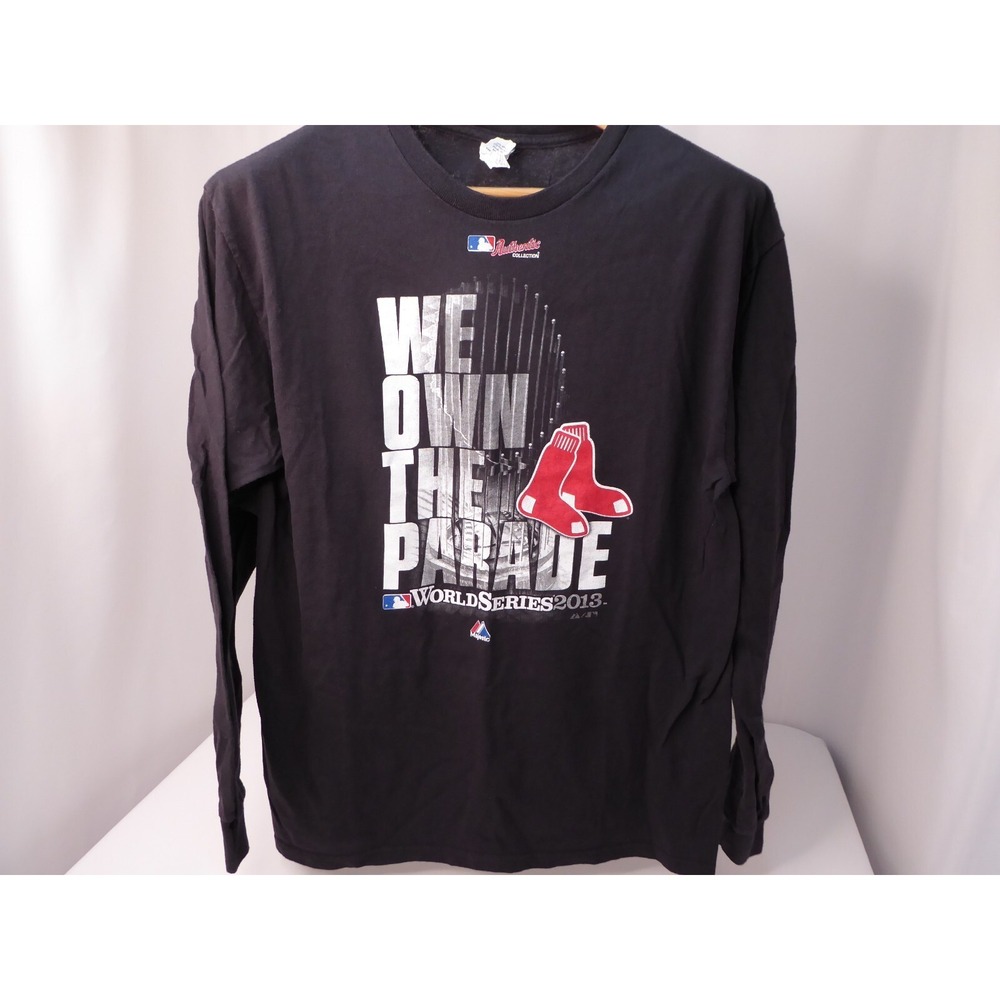 MLB Authentic Boston Red Sox Long Sleeved T Shirt Large World‎ Series 2013